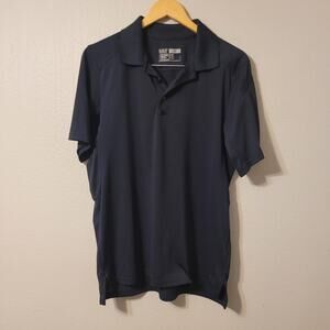 5.11 Tactical Golf Shirt Mens M Black Breathable Lightweight Pockets 1/4 Button